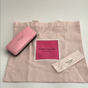 Kate Spade Sunglass Case and Pink Canvas Tote
